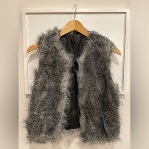 Kate Moss for Topshop Gray Faux Fur Gilet